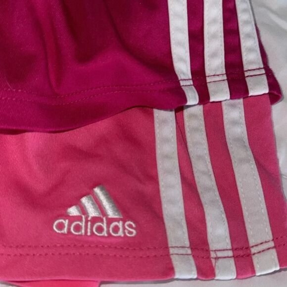Adidas Girls Skort Size 6 Pink Athletic Tennis Polyester Blend - Picture 4 of 6